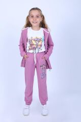 MOR KELEBEKLİ  3'LÜ TAKIM