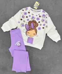 LİLA ÇİÇEKLİ TAKIM