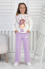 LİLA ÇİÇEKLİ TAKIM