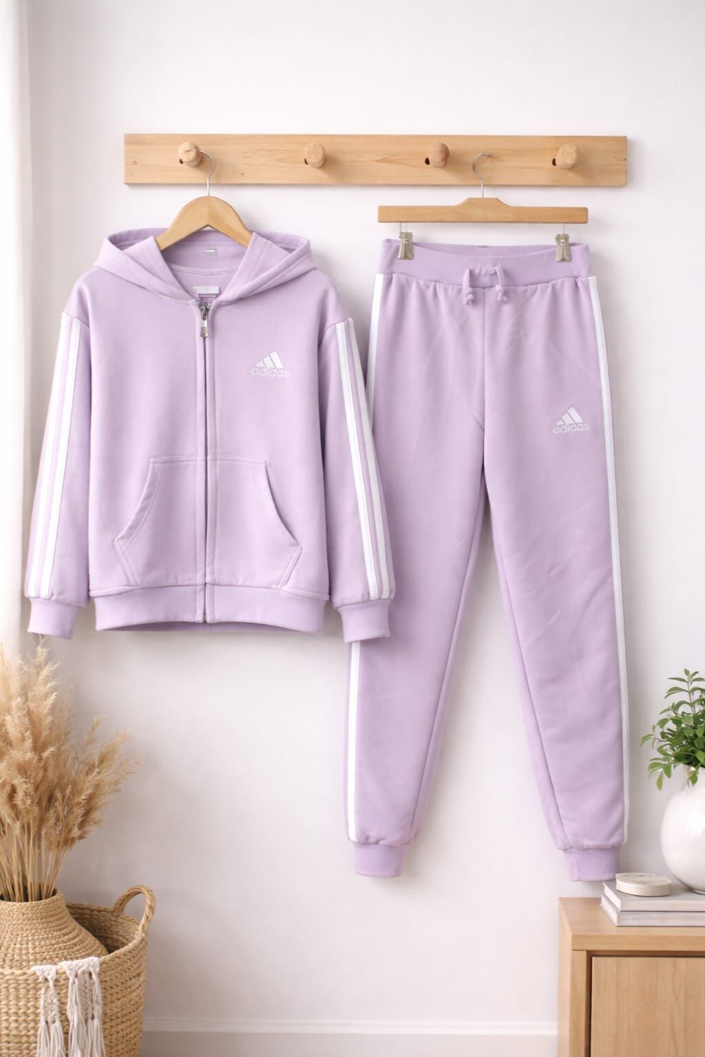 ADİDAS LİLA RENK FERMANLI EŞOFMAN TAKIMI